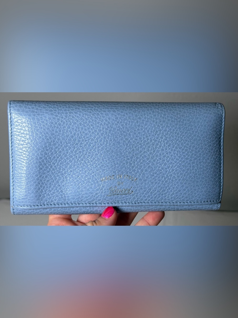Gucci continental blue wallet with box - Picture 2 of 16